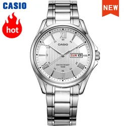 Casio-reloj deportivo de cuarzo para hombre, cronógrafo de pulsera resistente al agua 100m, estilo militar, marca superior de lujo, MTP-1384D-7A