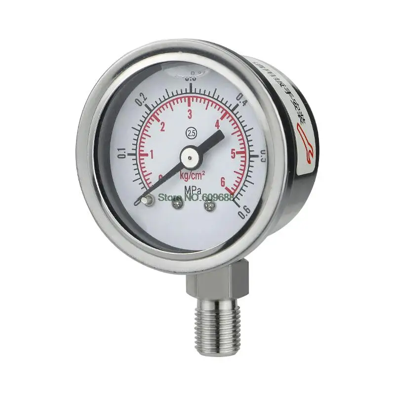 

Stainless Steel Pressure Gauge YN40BF Thread M10 1 * 1 1/8 shock-proof Oil Pressure Air Pressure Gauge