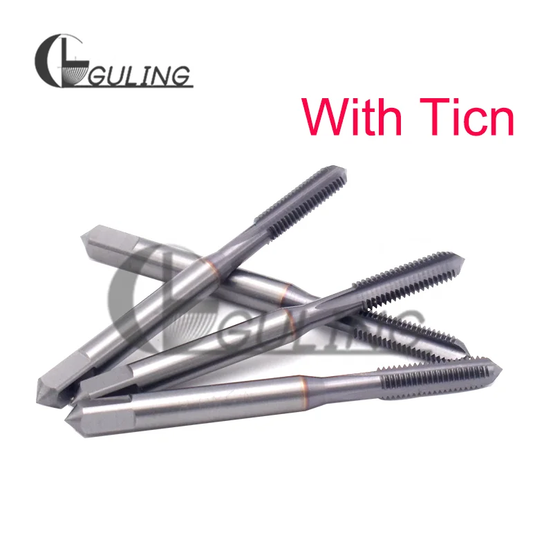 

Metric With Ticn Tungsten Steel Straight Groove Tap M2 M2.5 M3 M4 M5 M6 M8 M10 M12 Machine Screw Thread Taps For HRC 55° - 62°