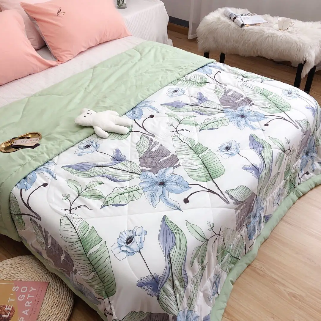 

NIOBOMO Hot style Pure Summer thin Quilt Bedspread Blanket Comforter Bed Cover Quilting Home Suitable for Children adult