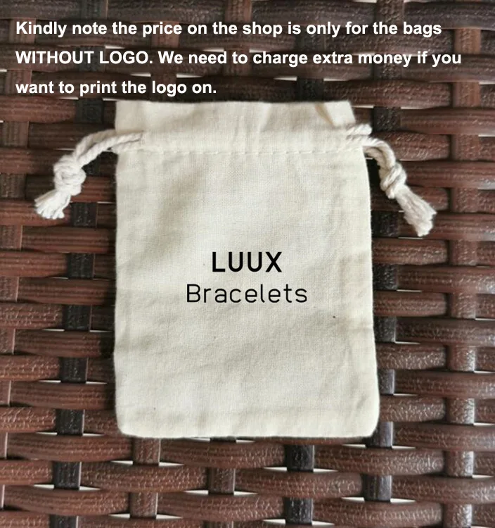 100pcs/Lot Natural Cotton Bags 7x9 9x12 10x15 13x18 15x20cm Drawstring Gift Pouches Home Storage Sacks Packing Bag Custom Logo