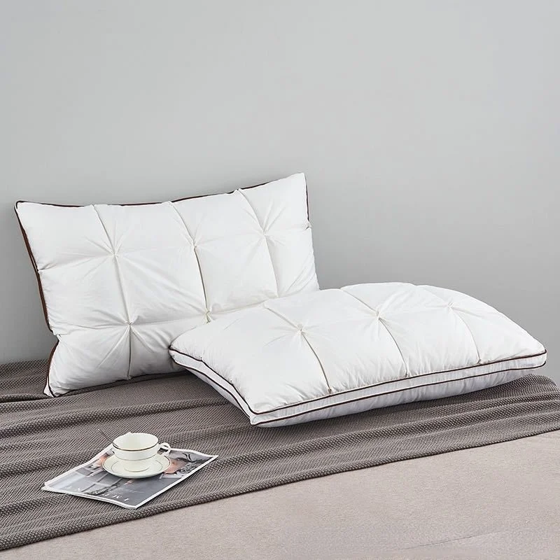 White Goose Down Pillow 100% Cotton Soft and Comfortable Sleeping Cervical Pillow 1 Extra Large  48*74