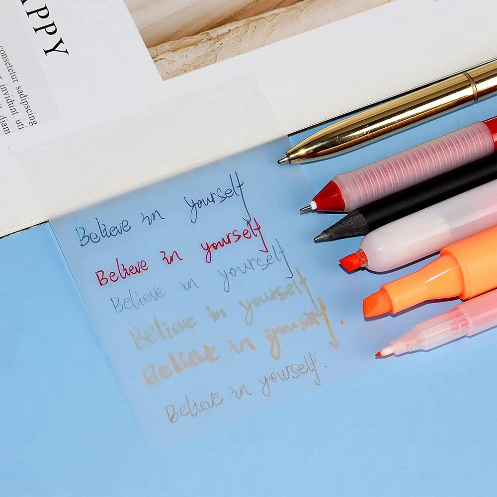 50 Sheets Of Transparent And Unobstructed Pet Sticky Notes  N Times Of Note Paper Student Learning Key Points Marked Notes