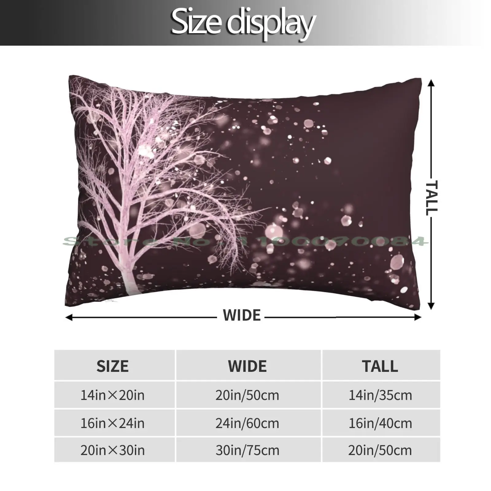 Snowy Winter Tree Design Pillow Case 20x30 50*75 Sofa Bedroom Next Generation Australian Open 1 One Wta Tsitsimask French Open