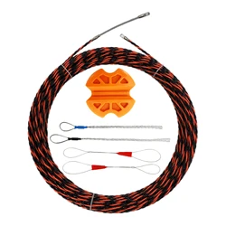 5mmx15m/30m Fish Tape Wire Puller Electrical Cable Pulling Through Wall 3-Strand Threader Construction Tool Kits