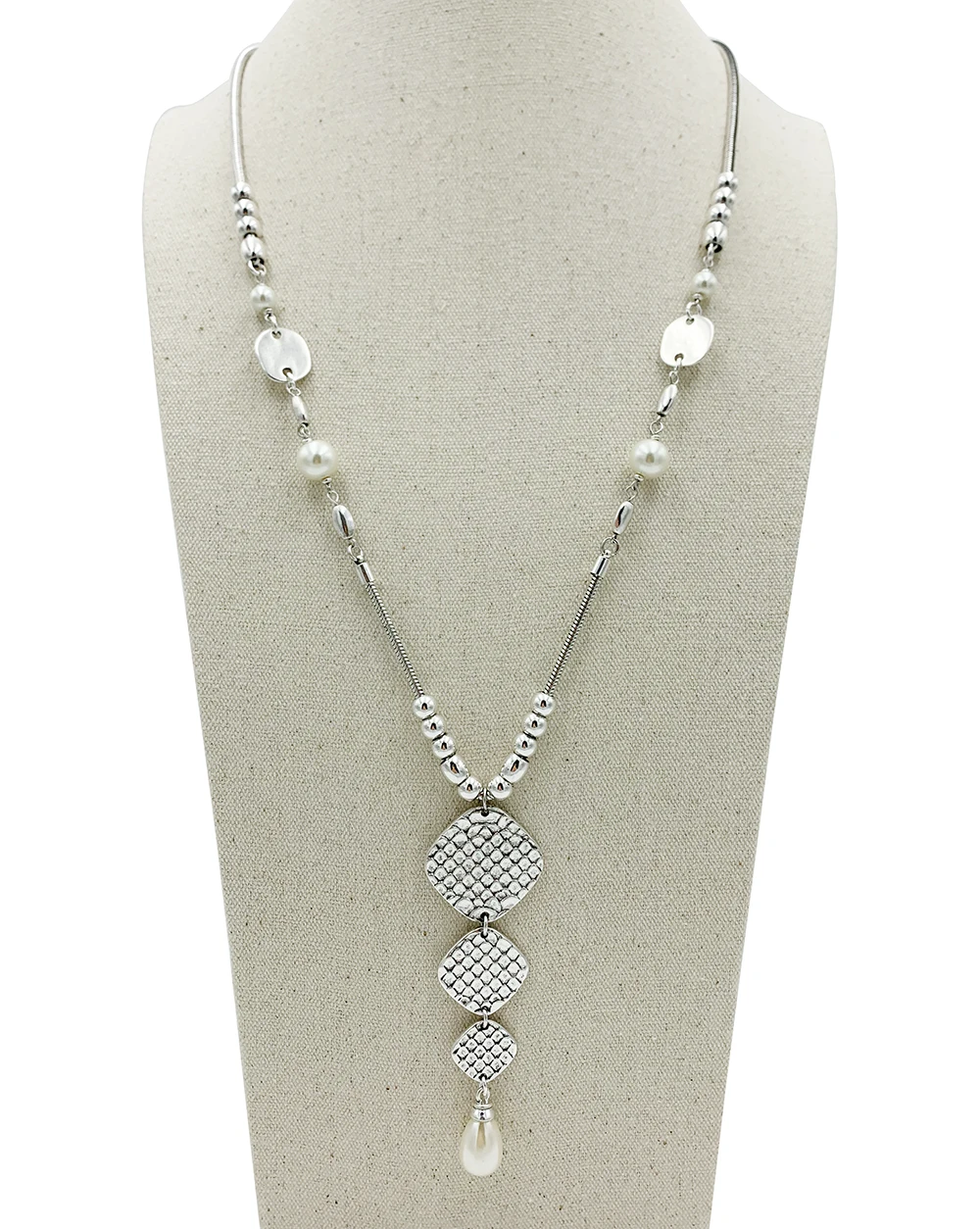 

Bohemia Pearl Pendant Necklace Jewelry For Women Long Winter Sweater Necklace