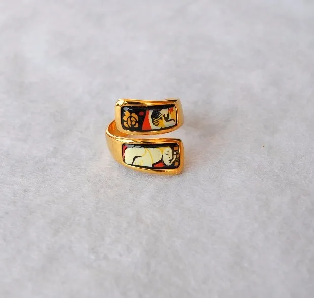 

Fashion Ring Ring Austrian style jewelry cloisonne enamel