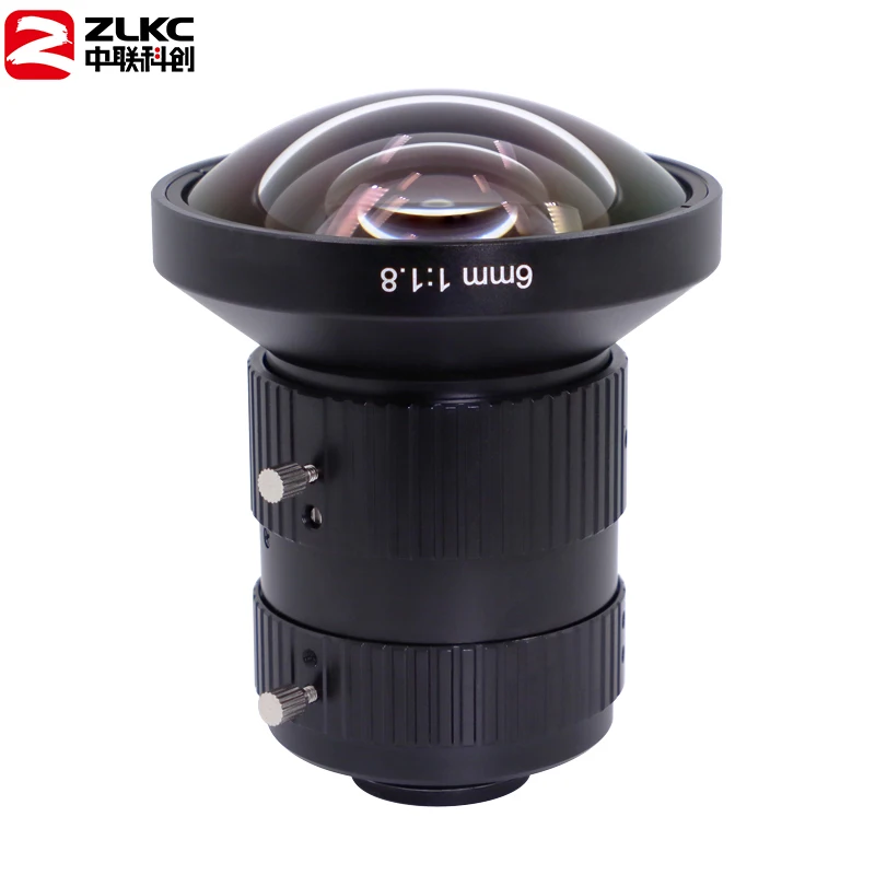6mm Wide-angle Lens F1.8 C Mount Camera 1.1 Inch 12MP Manual Iris FA Low Distortion for Machine Vision Cameras HK0618MP12