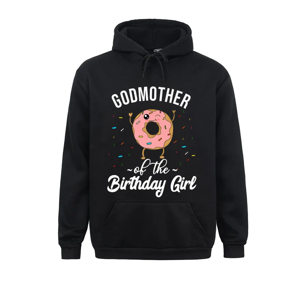 

Cute Godmother Of The Birthday Girl Funny Donut Cute Premium Long Sleeve Sweatshirts Winter Fall Hoodies For Men Hoods Street