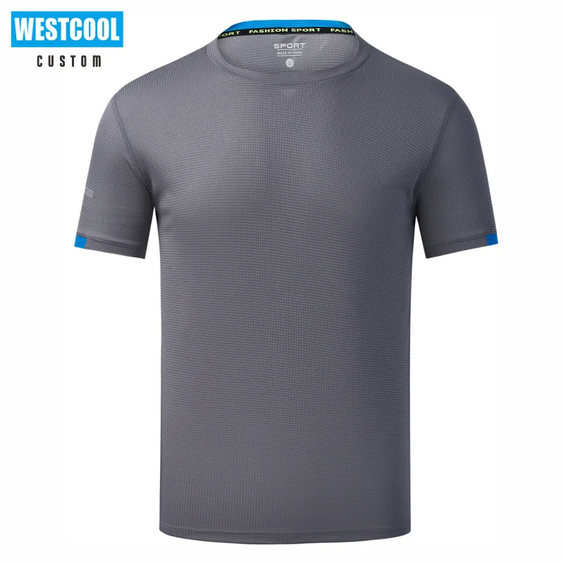 Quick-Drying Round Neck Polyester T-Shirt Custom Sport T-Shirt Logo Embroidery Printed Personalized Design WESTCOOL