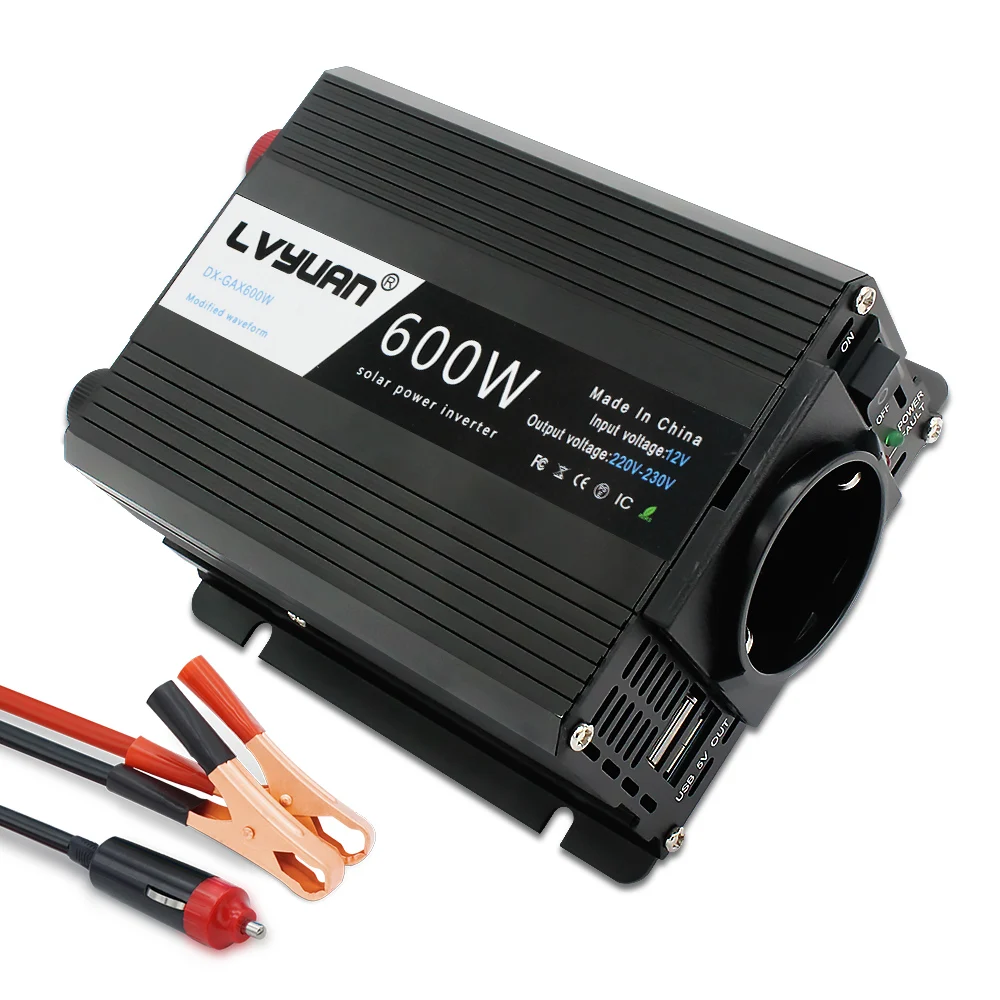 600W Car Inverter 12V 220v Chrismas Light Full Power Inverter Inversor 12v a 220v Solar inverter Inversor 12 v 220v Car ac