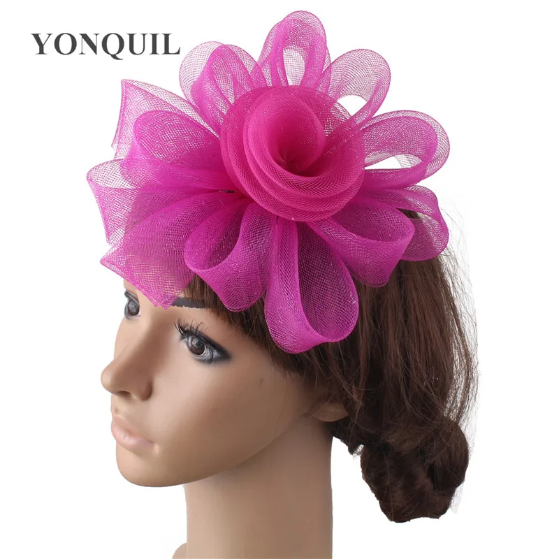 Tulle Fashion Headwear Women Chic Fascinator Hat Hair Pin For Ladies Party Dinner Headdress Elegant Show Race Hair Accessories