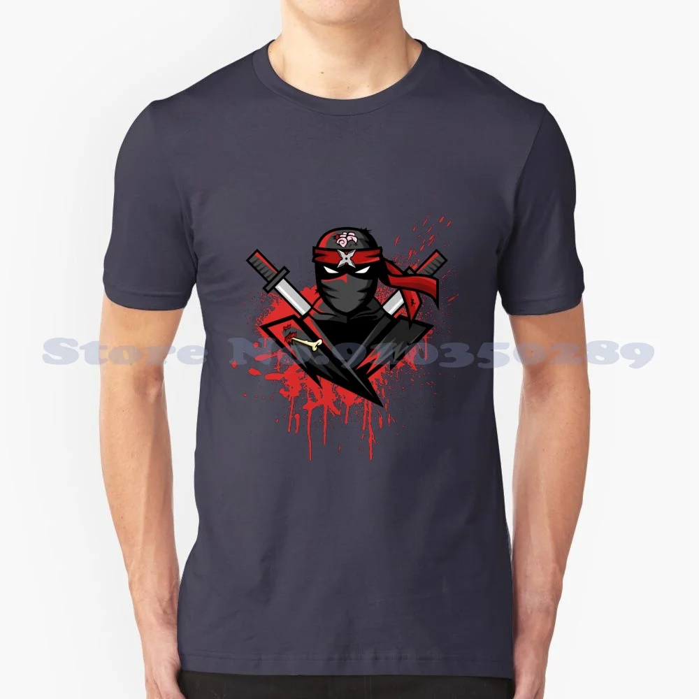 Zombie-Blood Cool Design Trendy T-Shirt Tee Trap Monkie Blue Urban Concrete Jungle Atlanta Cartoon Designs Black And White