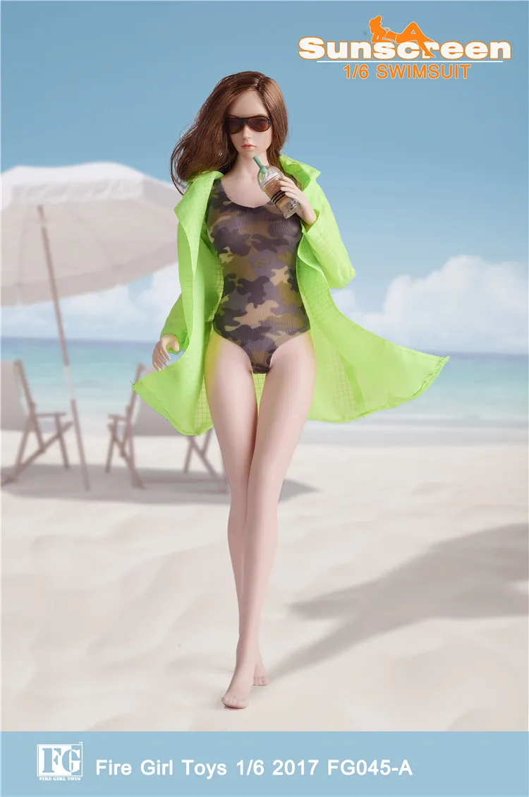 1:6 figure accessories doll Protective jacket+Swimsuit for 12