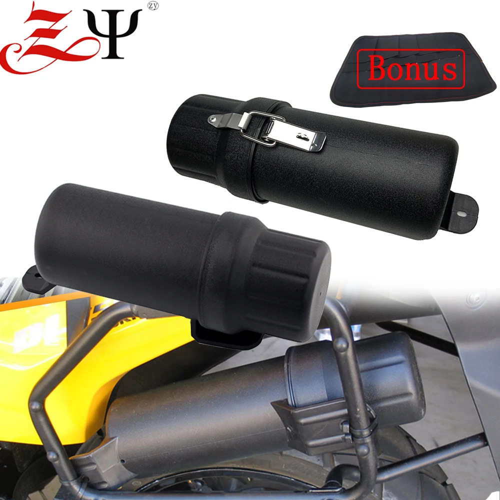 

Universal Off-Road Motos Waterproof Tool Tube Motorcycle Accessories Gloves Raincoat Storage Box Put With Anti-Theft Lock Ring