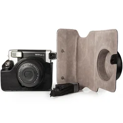 Protective Case for Fujifilm Instax Wide 300 Instant Film Cameras , Quality PU Leather Carrying Bag Cover with Removable Strap