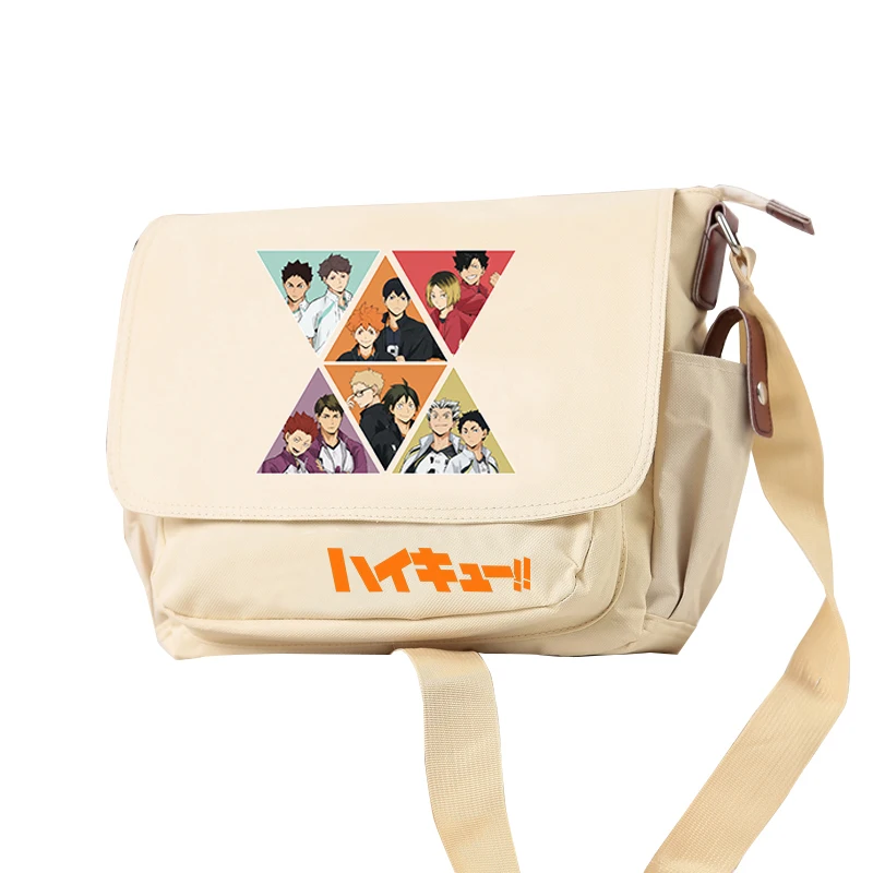 Hot Anime Haikyuu!! Borse a tracolla Cartoon Shoyo Hinata Bookbag Oxford School Bagpack studenti Messenger Bag borsa da donna