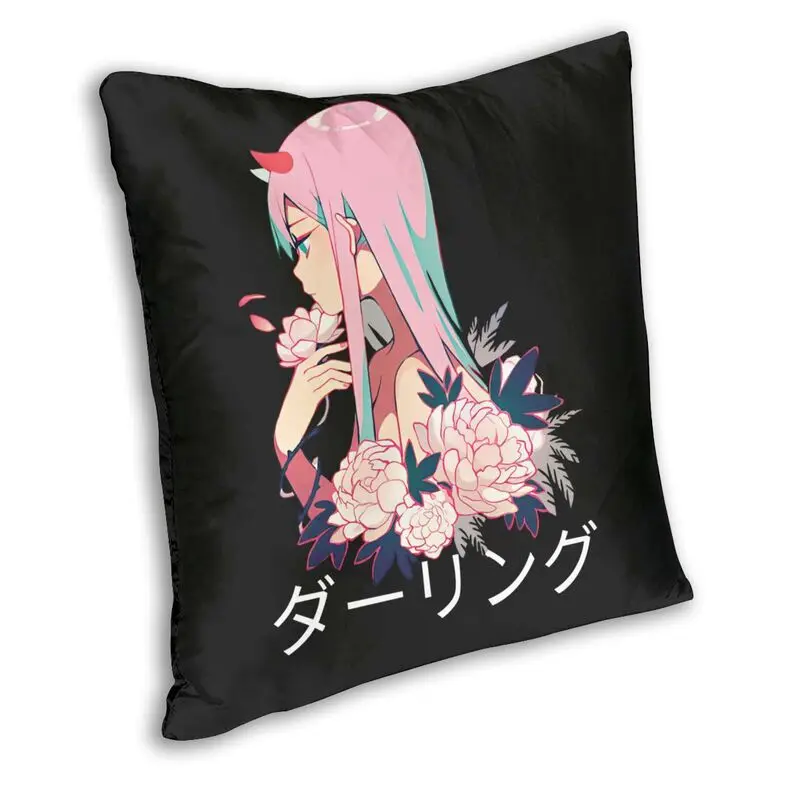 Zero Two Cute Art Anime Manga Cushion Cover 45x45cm Home Decorative 3D Printing Darling In The Franxx Throw Pillow Case for Sofa