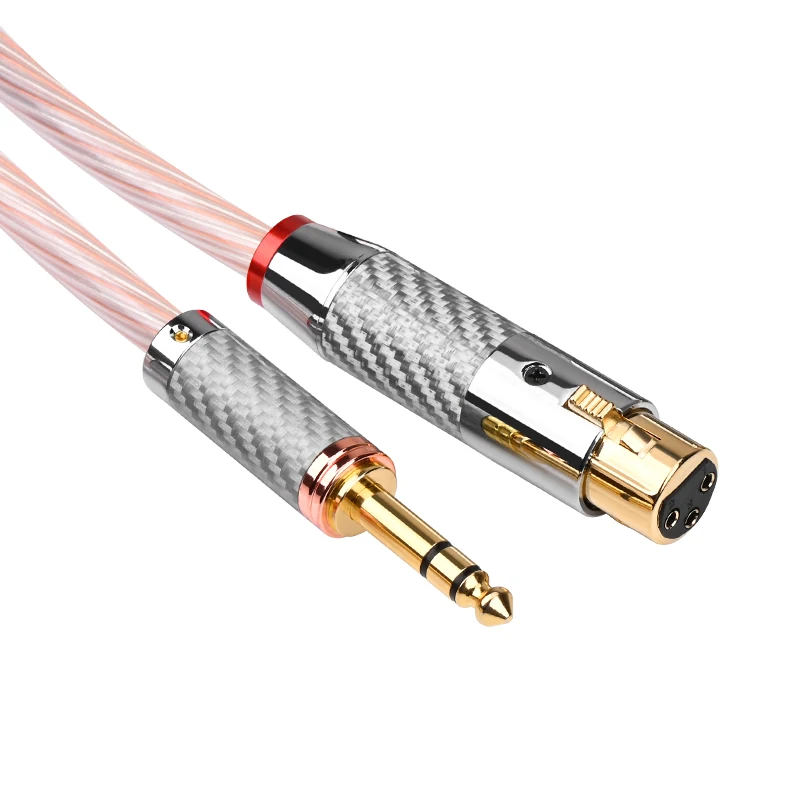 ATAUDIO HIFI 6,5mm TRS zu XLR mikrofon kabel OCC silber gemischt xlr balance zu 6,35mm mixer macht zu verbinden verstärker 6