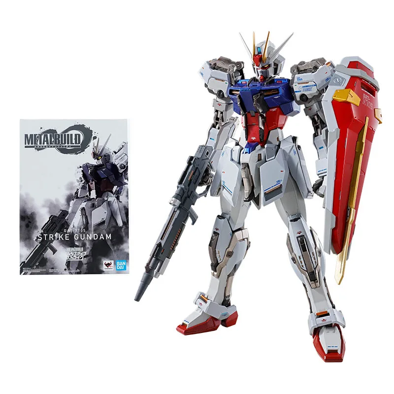 Bandai Gundam Model Kit Anime Figure Robot Spirits METAL BUILD Strike Gundam Genuine Model Action Toy Figure Toys for Children