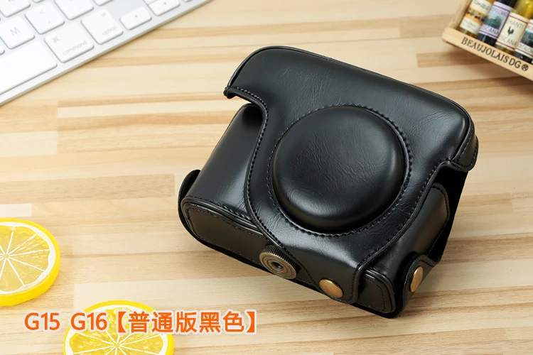 防水フォトカメラPUレザーバッグボディカバーケース CANON G10 G11 G12