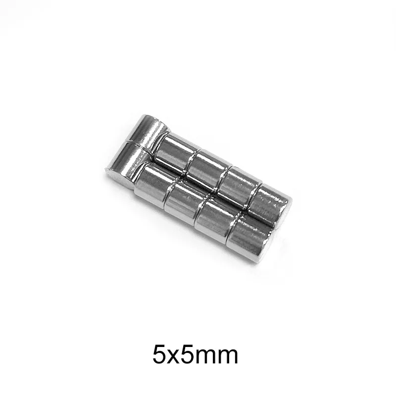 Aimant rond super bain en néodyme, petits aimants, feuille magnétique en continu, 5x5mm, 5x1mm, 5x2mm, 5x3mm, 5x4mm