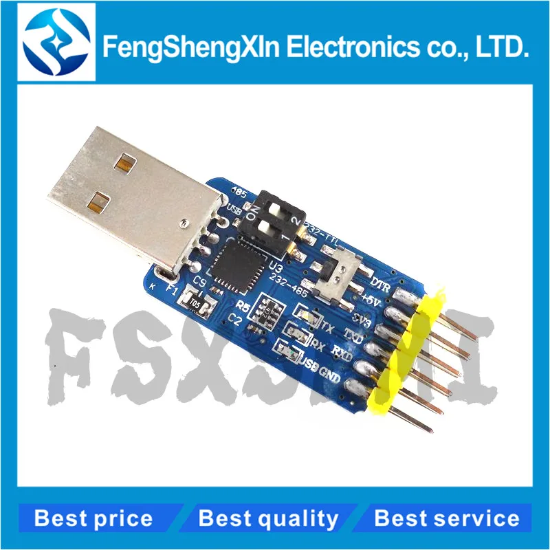 1pcs USB CP2102 to TTL RS232 USB TTL to RS485 Mutual Convert 6 in 1 Convert Module Good