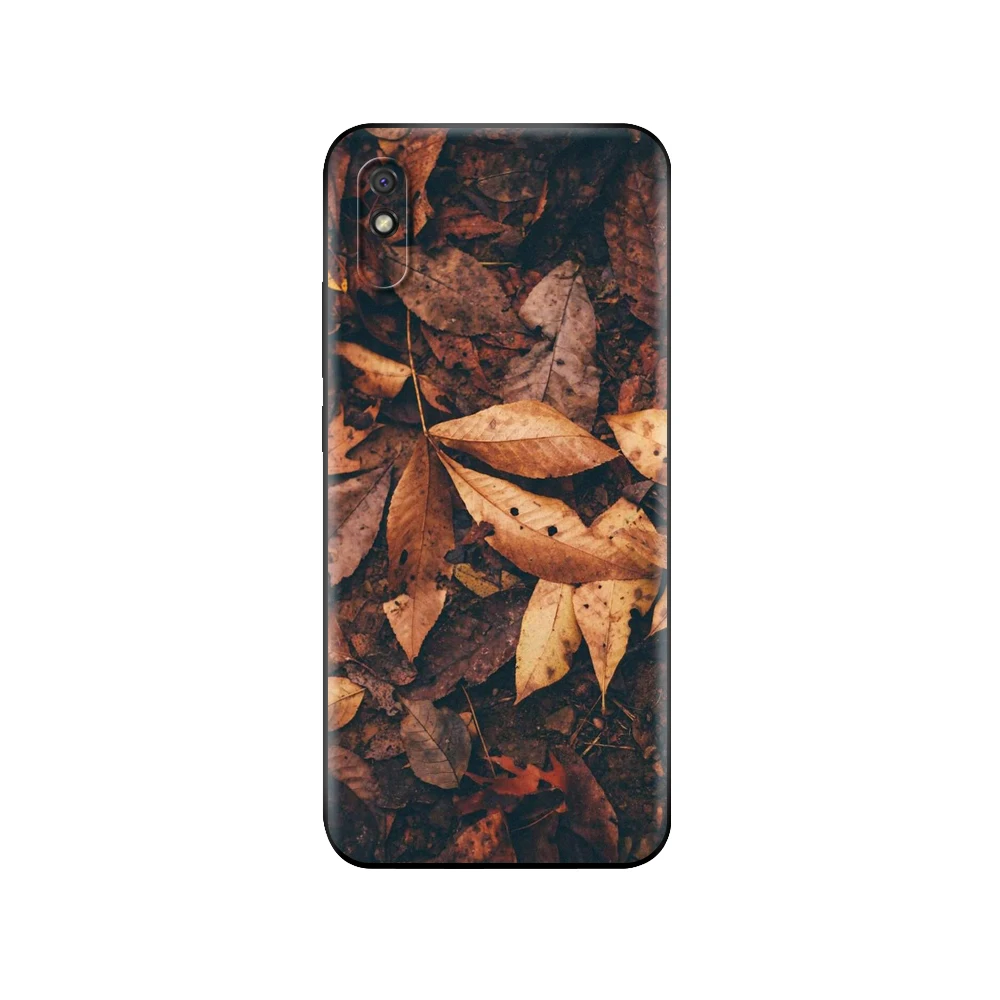 Black tpu Case For Xiaomi Redmi 7A 8 8A 9 9A 9C Case Redmi Note 8T 8 Pro T Note 9 9S 9 Pro Case Autumn leaves fall  Splendid