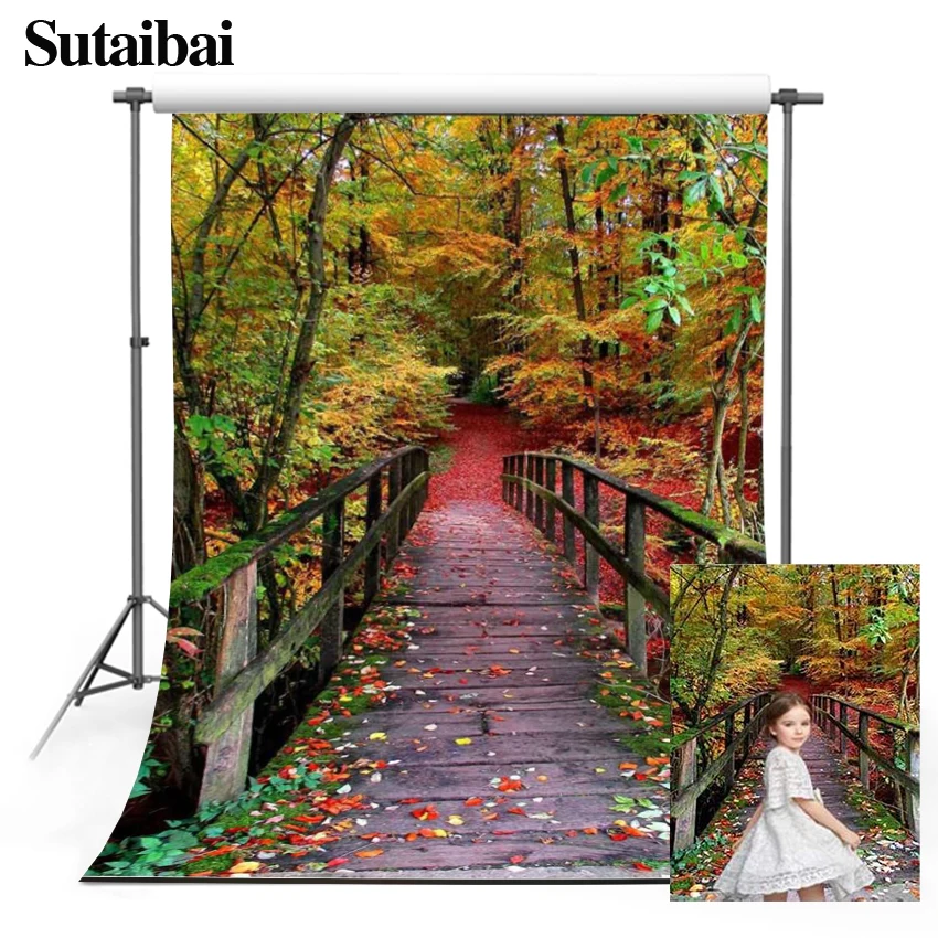 

Spring Scenery Backdrop Field Nature Fantasy Fairy Forest Wonderland Wooden Bridge Adult Newborn Kids Birthday Portrait Banner