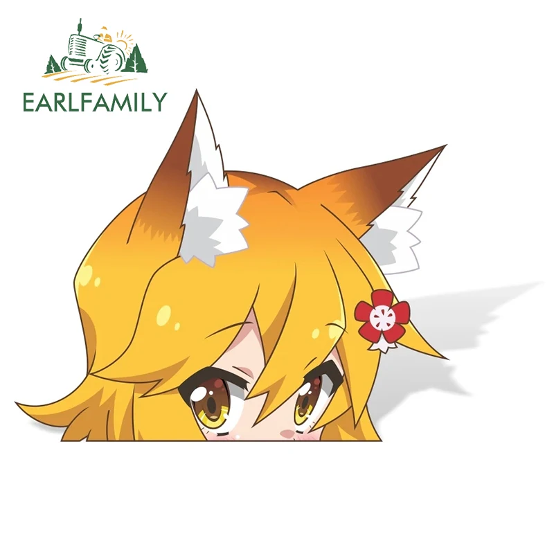 EARLFAMILY 13 سنتيمتر x 10.7 سنتيمتر الكرتون سيارة ملصق سينكو x شيرو الكتابة على الجدران Peeking دراجة نارية نافذة السيارة ملصق مائي نظرة خاطفة فتاة سيارة التصميم