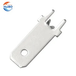 50/100pcs 6.3 lengthening anti-reverse insert PCB circuit board positioning insert 250 soldering piece 2 foot terminal