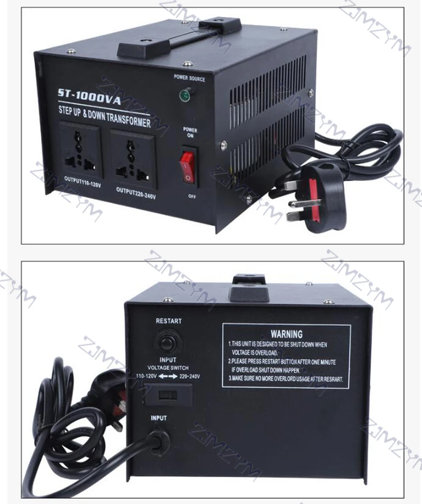 Imagem -02 - Transformador Eficiente de st 1000w Intensifica para Baixo o Transformador Casa-uso 110v ou 220v do Aparelho Elétrico do Agregado Familiar Converte a Tensão o