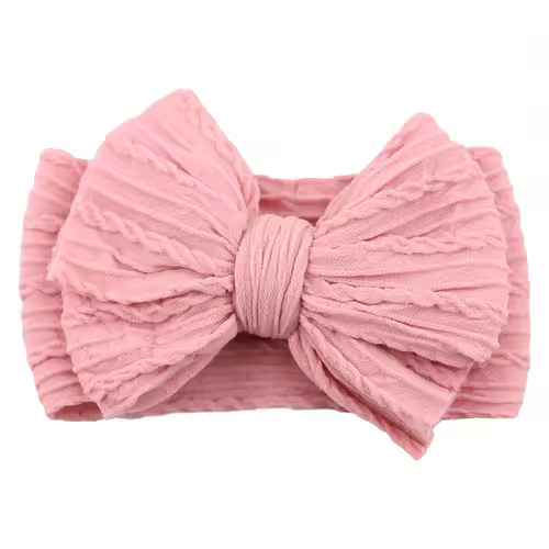 Solid Cable Bow Baby Headband for Child Nylon Layers Headwear Kids Elastic Turban Headwraps Newborn Boys Girls Hair Accessories - Image 20