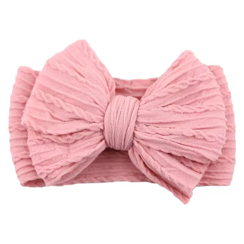 Solid Cable Bow Baby Headband for Child Nylon Layers Headwear Kids Elastic Turban Headwraps Newborn Boys Girls Hair Accessories - Image 20
