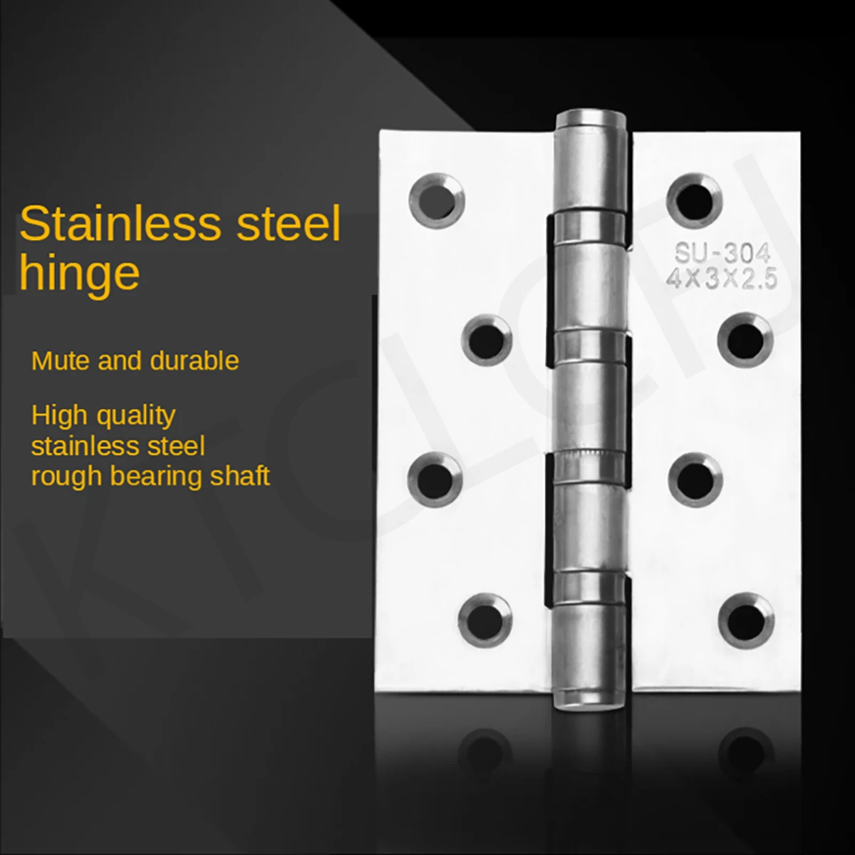 2PCS Sliver 304 Stainless Steel Furniture Hardware Door Hinges Door Connector Suitable for Heavy Doors Door