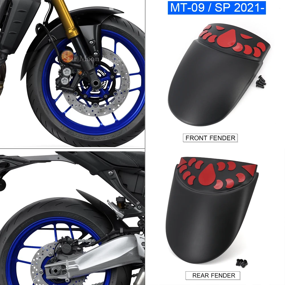 

Motorcycle Accessories Front Fender Rear Mudguard Extender Hugger Extension For Yamaha MT-09 MT09 SP MT 09 2021 -