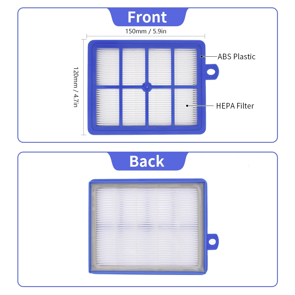 Washable H13 H12 Hepa Filter Compatible with Philips FC9150 FC9199 FC9071 FC8038 FC8204 FC9262 Electrolux Vacuum Cleaner Parts