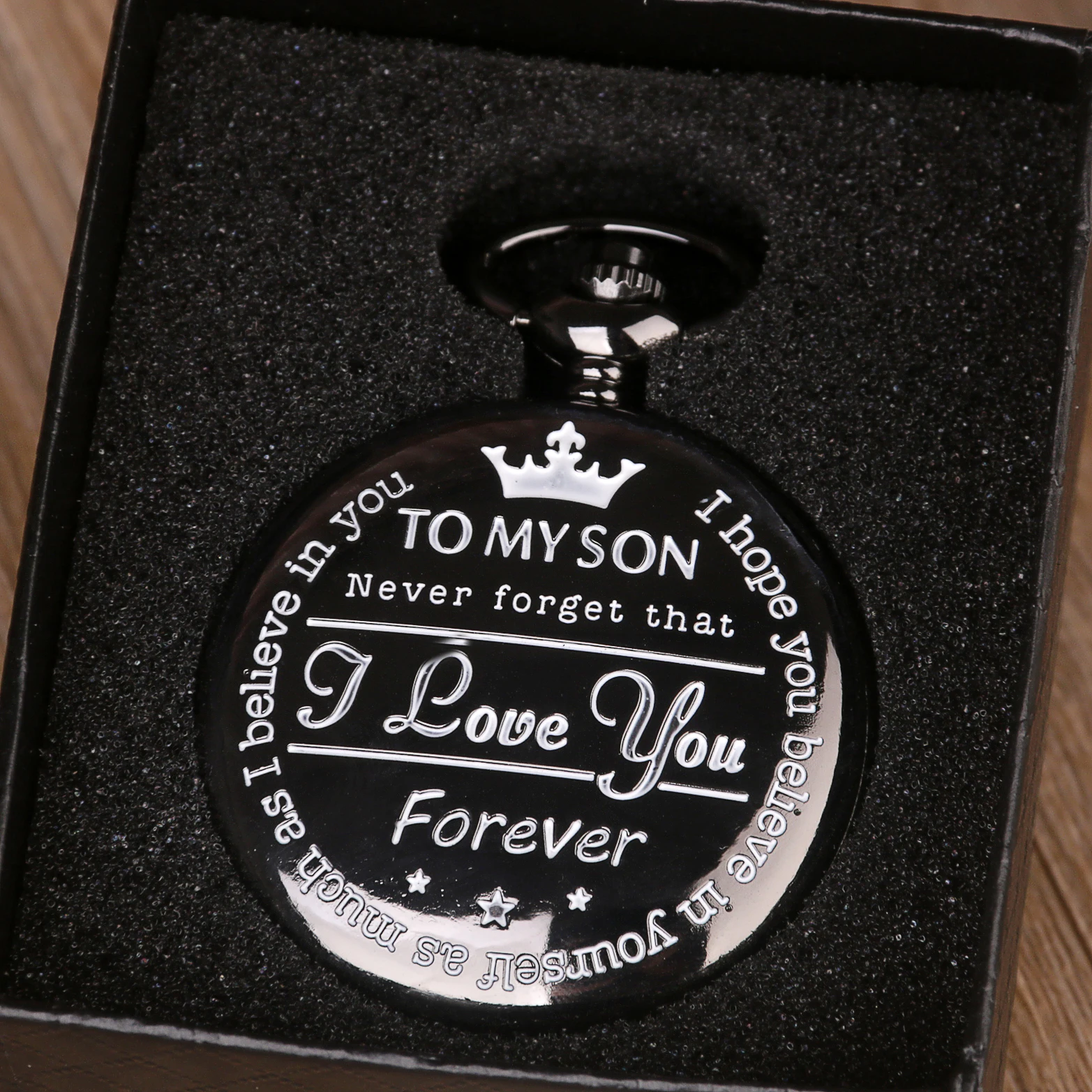 Кварцевые карманные часы с надписью «I LOVE YOU Forever» моему сыну, сувенирные подарки для детей