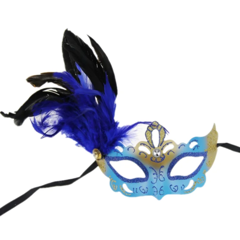 

Hand Painted Feather Mask Princess Mask Masquerade Half Face Mask