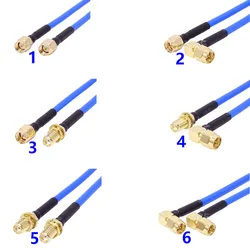 JXRF SMA 수 암-SMA 수 플러그 잭 커넥터, RG-402 세미 플렉시블 동축 케이블, RG402, 0.141 인치, 50ohm, 블루
