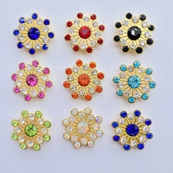 30/50 sztuk błyszczące 14mm Multicolor snowflake Rhinestone Bezel dla księga gości ozdoby do kartek DIY wyroby jubilerskie luźne koraliki F28