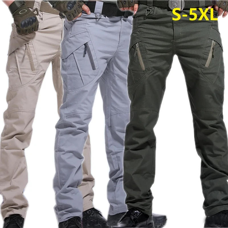 

Cargo Pants Men Long Trousers City New Tactical Pants Men Big Size Combat Multi Pockets Waterproof Durable Training Pants S-5xl