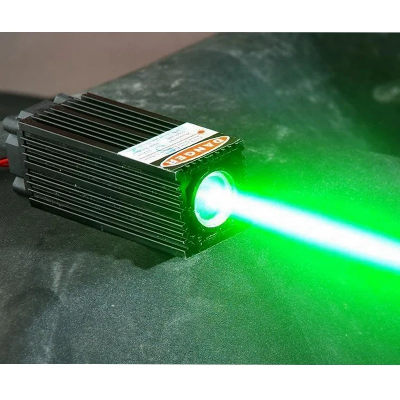 Industry Lab Fat Beam 532nm 100mw Green Laser Diode Module Dot Coarse Bar Decoration Lights with TTL 12V