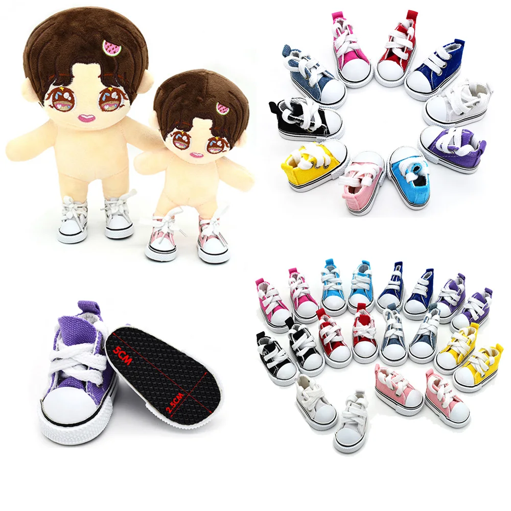 1/6 BJD 5cm Doll Baby Shoes Canvas Shoes Sneakers Accessories Sports Tennis Shoes Blythe Doll For Our Generation Girl`s Toy Gift