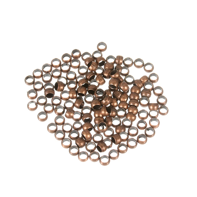 200pcs/lot metal Crimps Beads crimp and end beads 2.5mm Findings Silver/gold/rhodium/antique bronze Color F103A - Image 5
