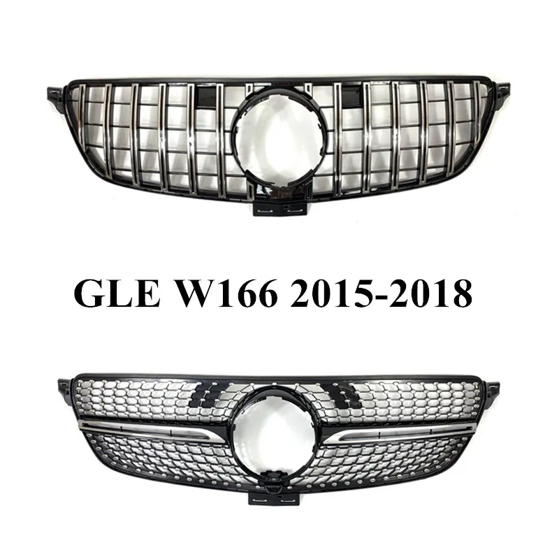 

For W166 ABS Auto Front Grille For B-enz GLE Class W166 2015 2016 2017 2018 Black GT /Diamond Style Car Accessories Bumper Grill