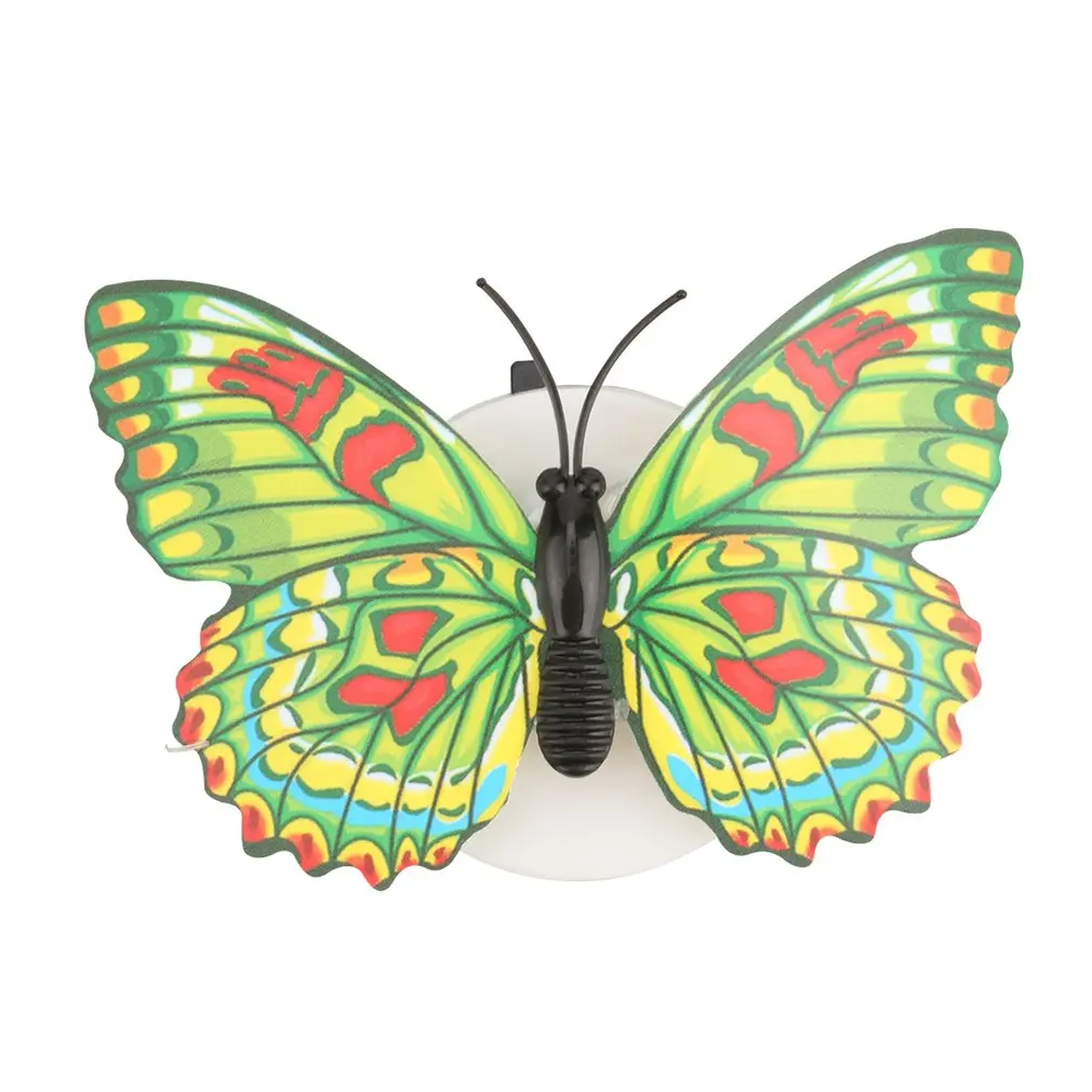Em forma de borboleta luzes coloridas LED Night, forma de borboleta, colar de parede, Home Decor, quarto das crianças, durável, lâmpada decorativa de poupança de energia