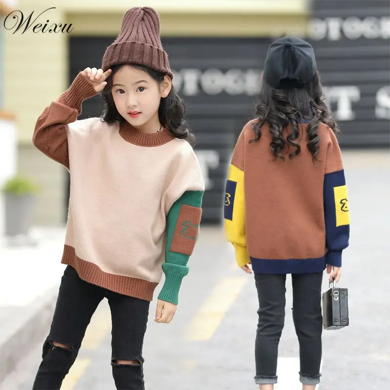 

Sweater for The Girl Winter Autumn Children's Knitted Pullover Sweaters Toddler Kids New Year Tops Clothes for Girls 11 12 Years