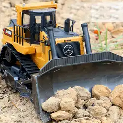 ZHENDUO Remote Control Truck 8CH RC Bulldozer Machine on Control Car Toys for Boys Hobby Engineering New Christmas Gifts