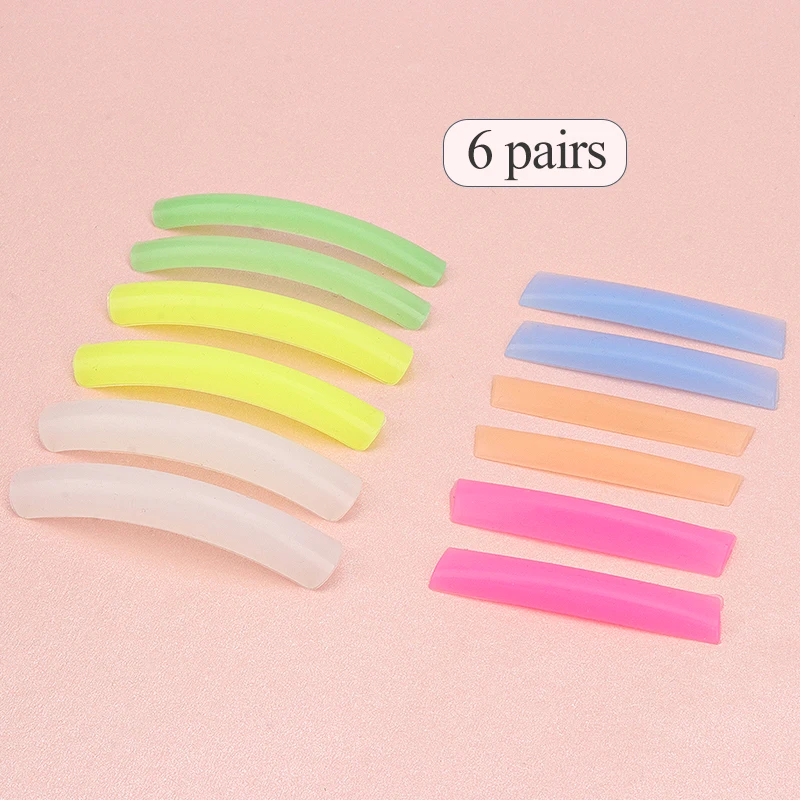 6 Pairs Eyelash Perming Silicone Pad Eyelash Rollers Patch Curler Rod  Reusable Lash Lift Shield Pad For Lash Extension Supplies